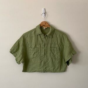 VRG GRL Green Zip-Up Shirt 8